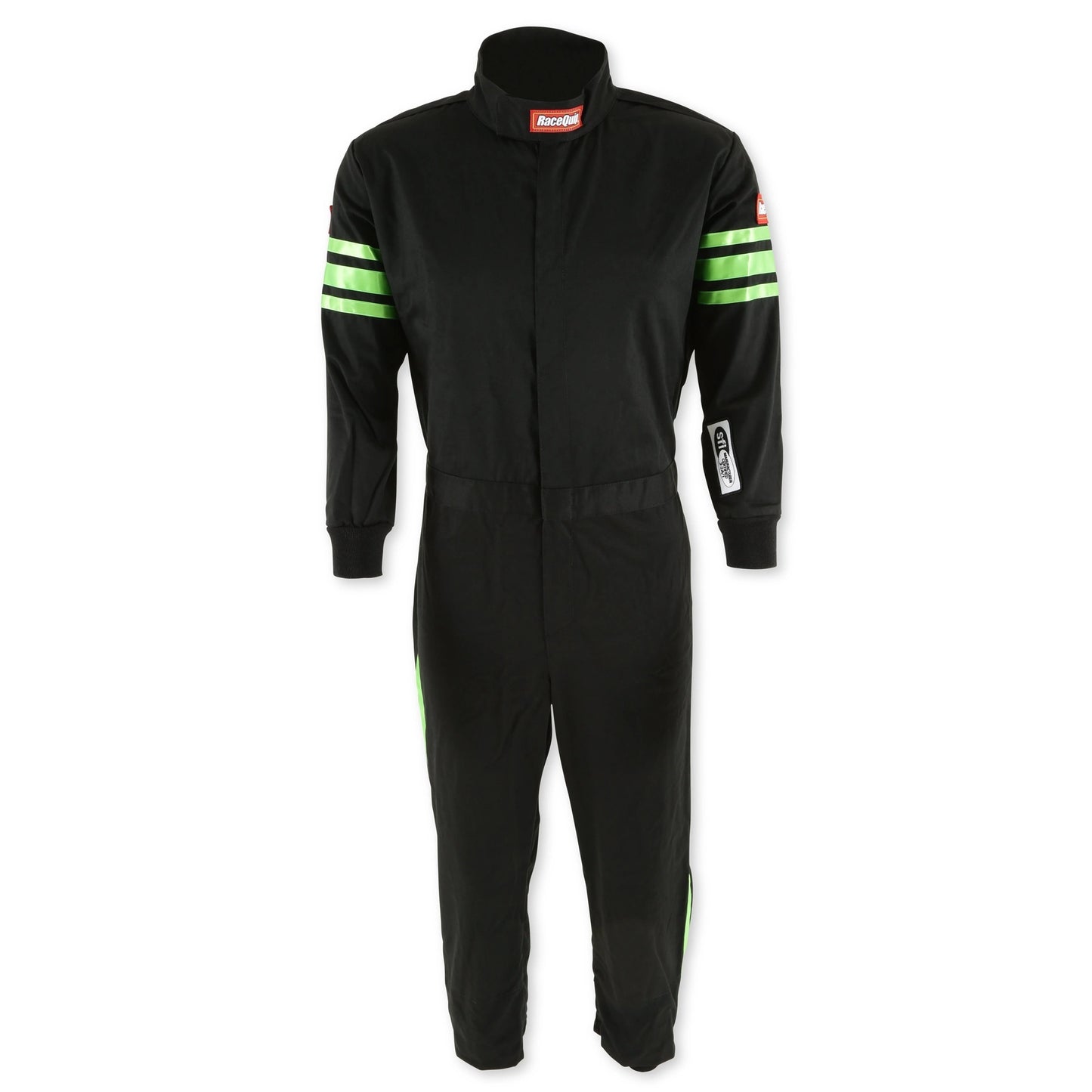 Black Suit Single Layer Kids Large Green Trim