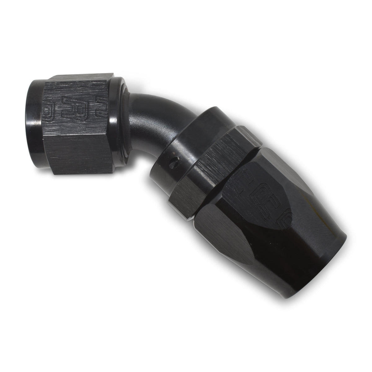 #8 45 Deg Hose End Black