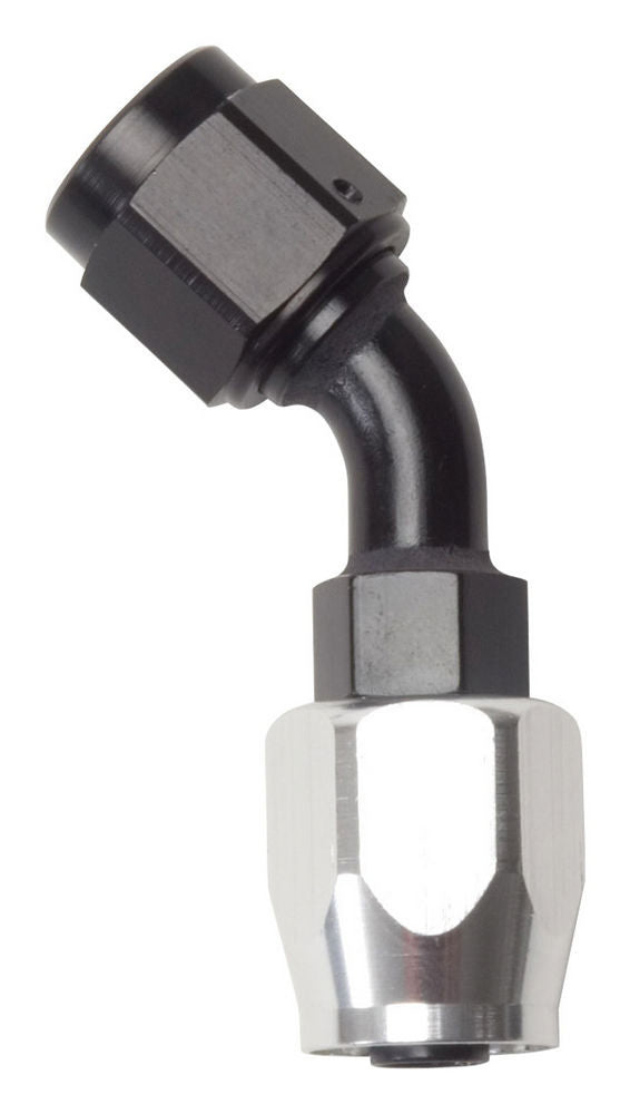 #12 45 Deg Hose End Black