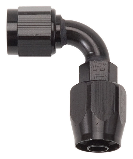 #6 90 Deg Hose End Black