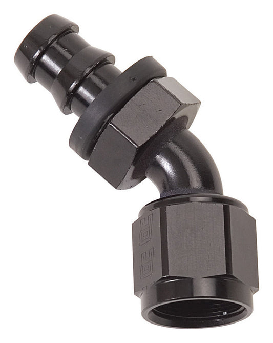 Twist-Lok Hose End #10 45 Deg Black