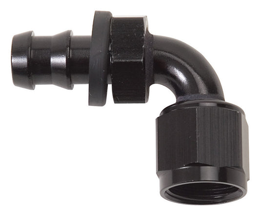 Twist-Lok Hose End #8 90 Deg Black