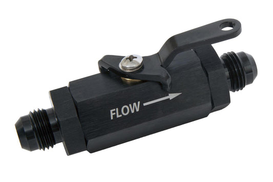 Shutoff Valve - #6an Male Black Finish