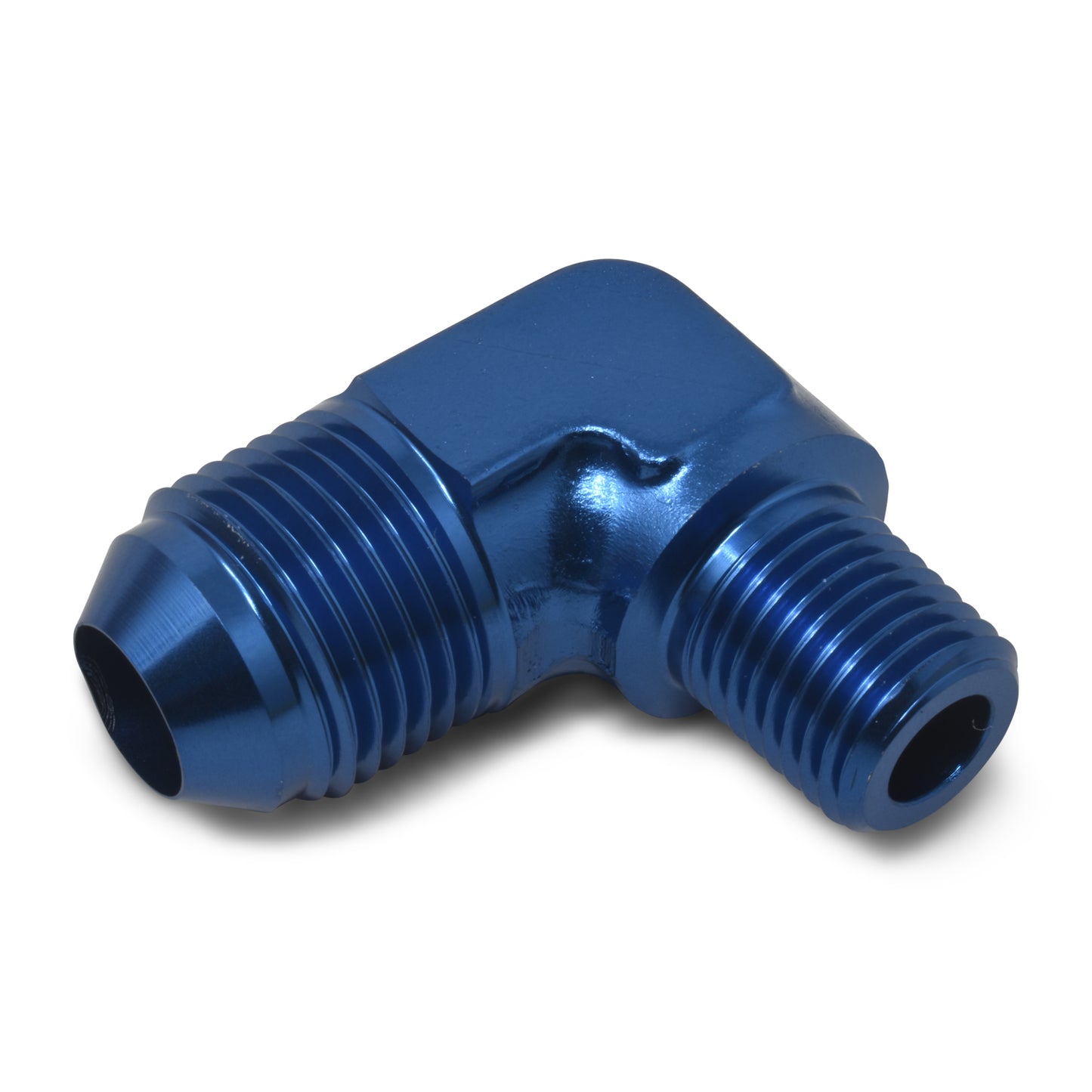 10AN 90Deg to 1/2NPT Blue