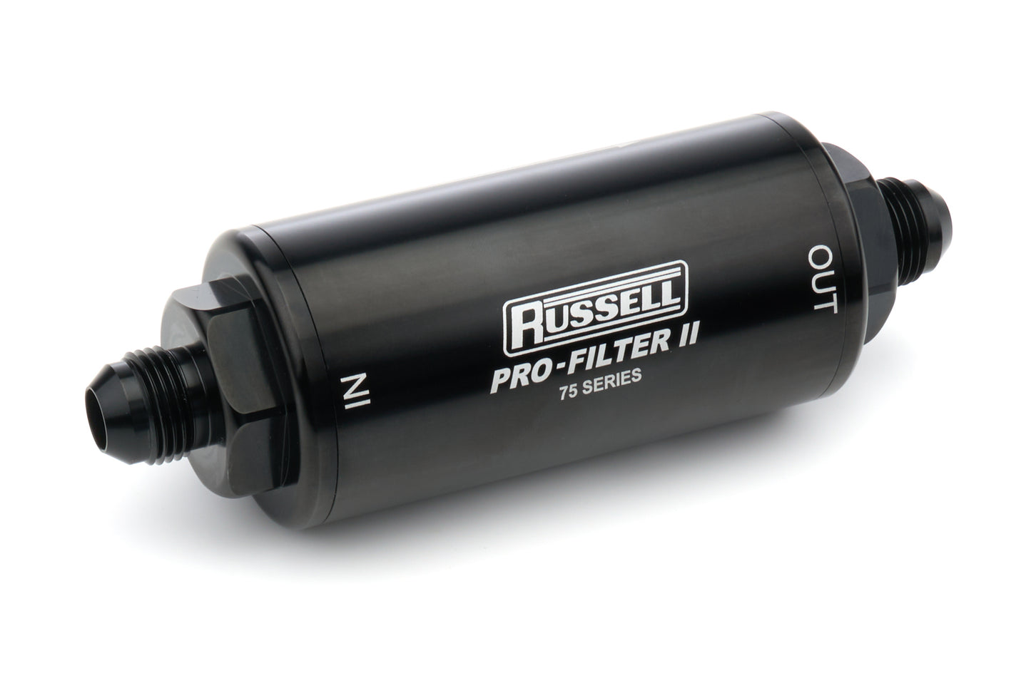 8AN 10 Micron Gas Filter Male In/Out Black