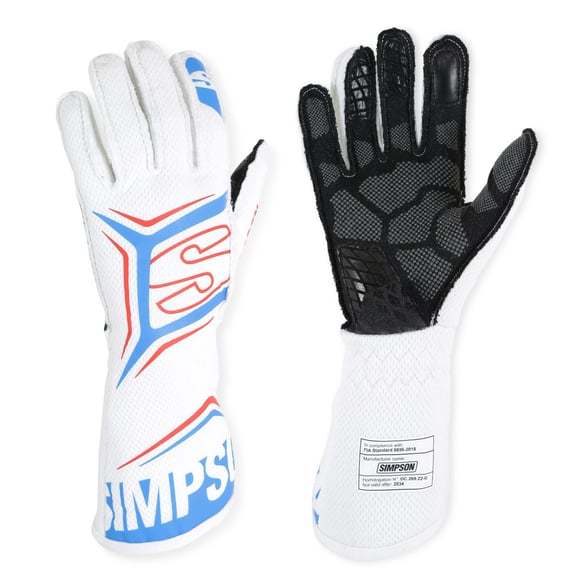 Glove Magnata Large White / Blue SFI 3.5/5