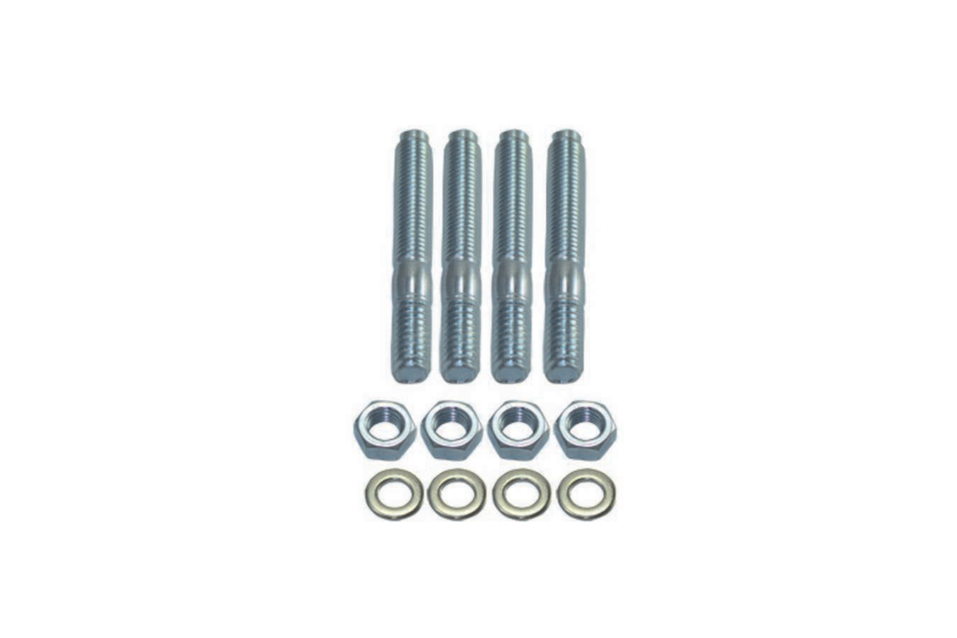 Carb Stud Kit 2in Long 4 pc Set White Zinc Steel