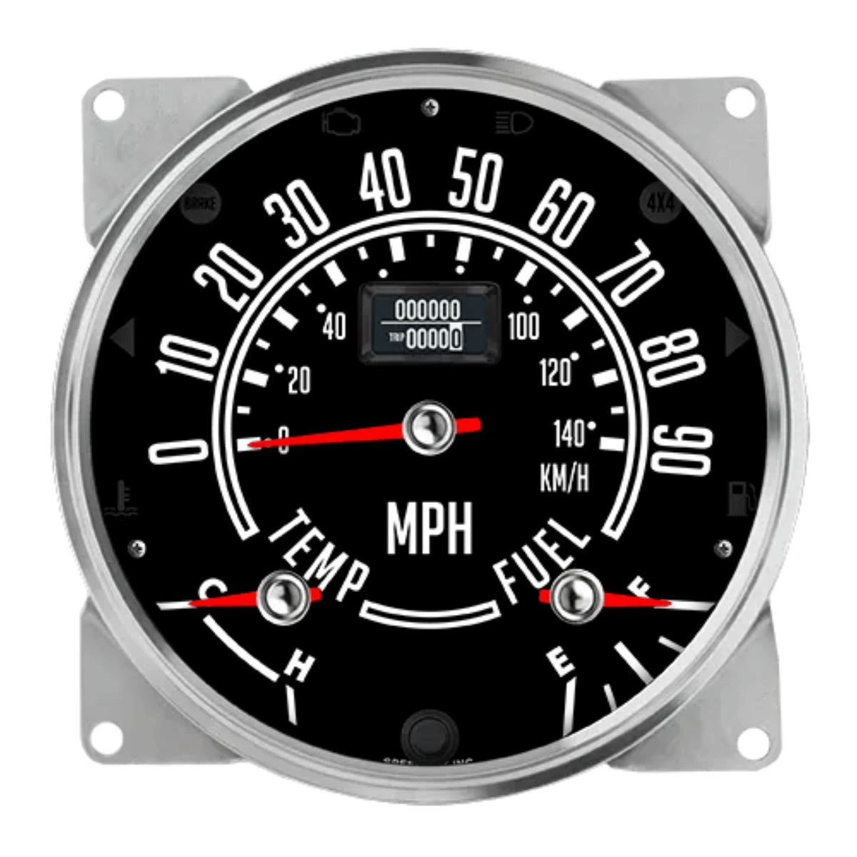 5-1/2in CJ Jeep Speedo GPS Cluster 90mph/140km