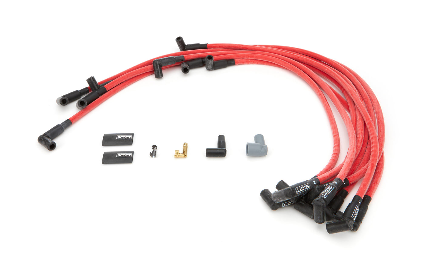 SBC Spark Plug Wire Set 90-Degree - Red