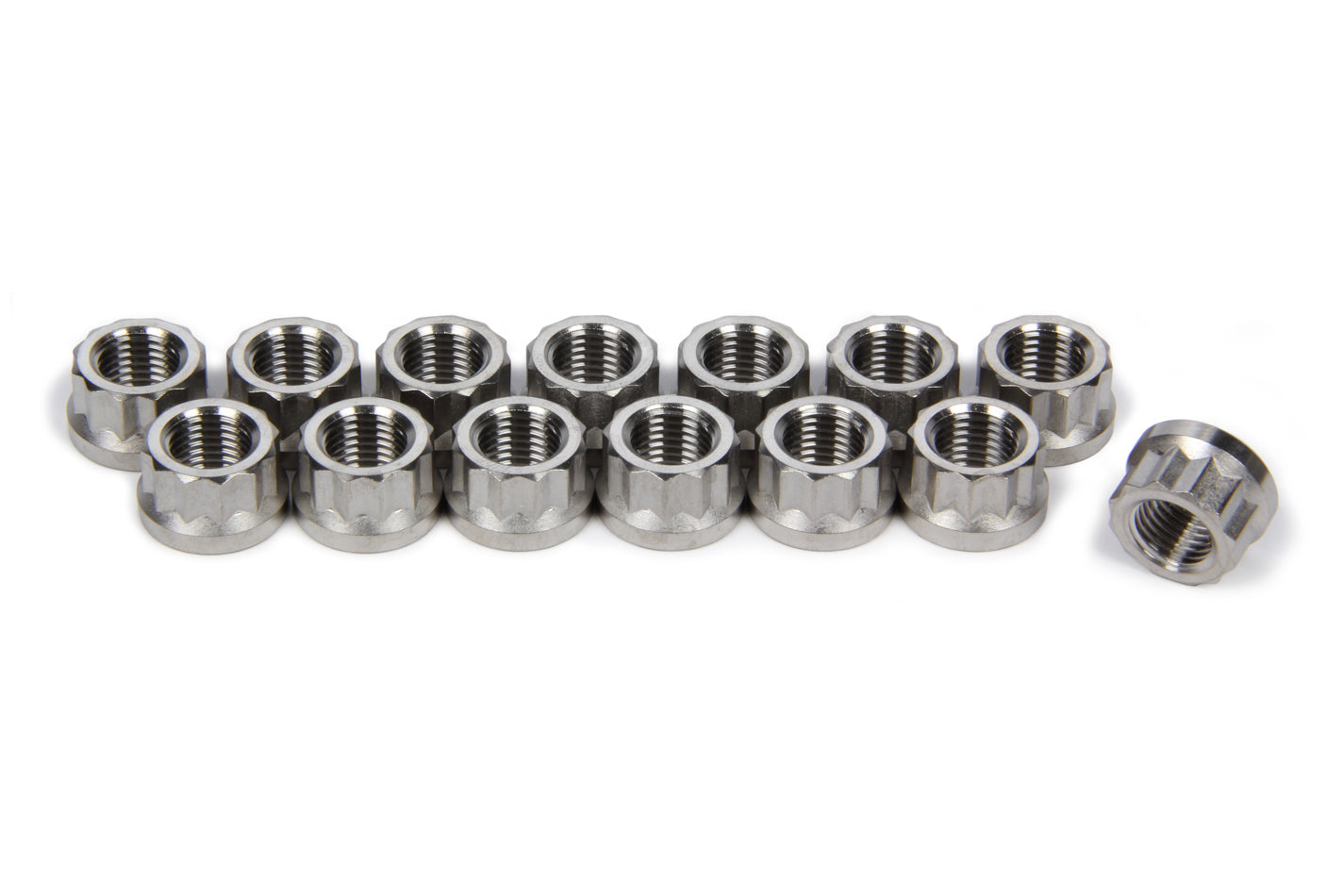 Header Flange Nut Set 12pt Titanium 14pcs