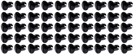 Oval Head Dzus Buttons .500 Long 50 Pack Black