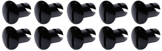 Oval Head Dzus Buttons .500 Long 10 Pack Black