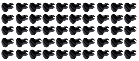 Oval Head Dzus Buttons .550 Long 50 Pack Black