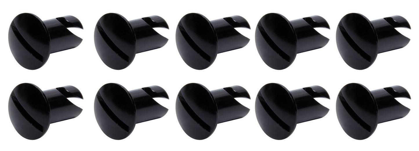 Oval Head Dzus Buttons .550 Long 10 Pack Black