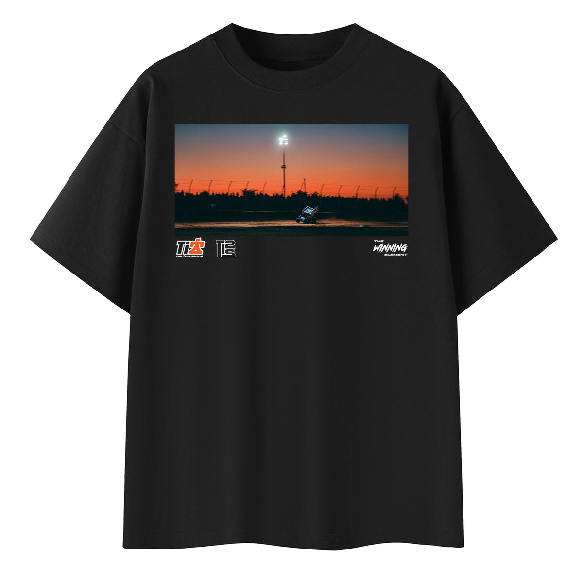 T-Shirt Sprint Car Front Black Medium