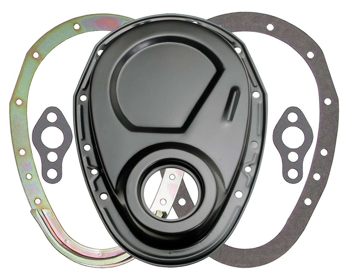 SBC Black 2pc Timing Cover