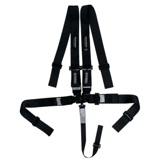 Harness 5pt Black Indiv Shoulder Sprint Pull-Dwn