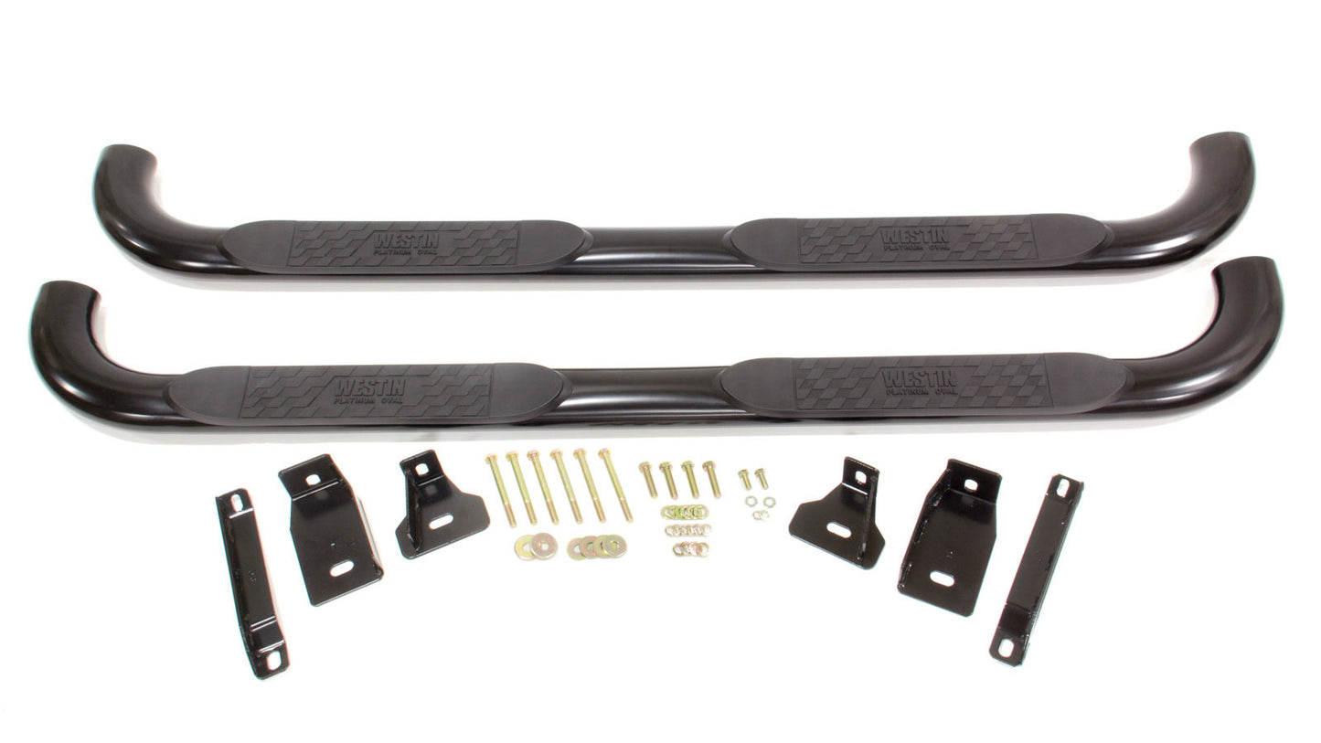 01-06 GM Full Size Crew Cab Oval Step Bar Black