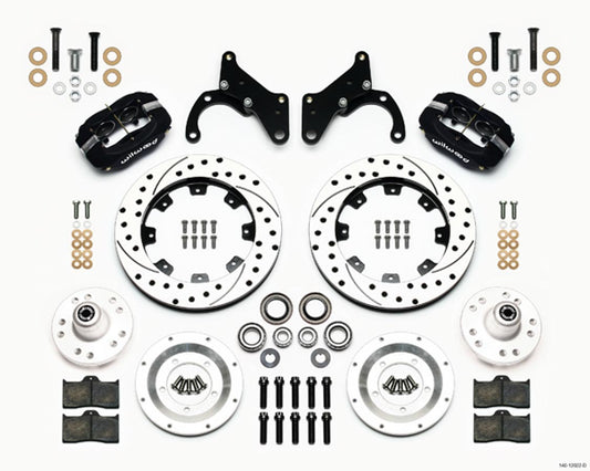 Front Disc Brake Kit Blk 65-68 Impala Drum 12.19