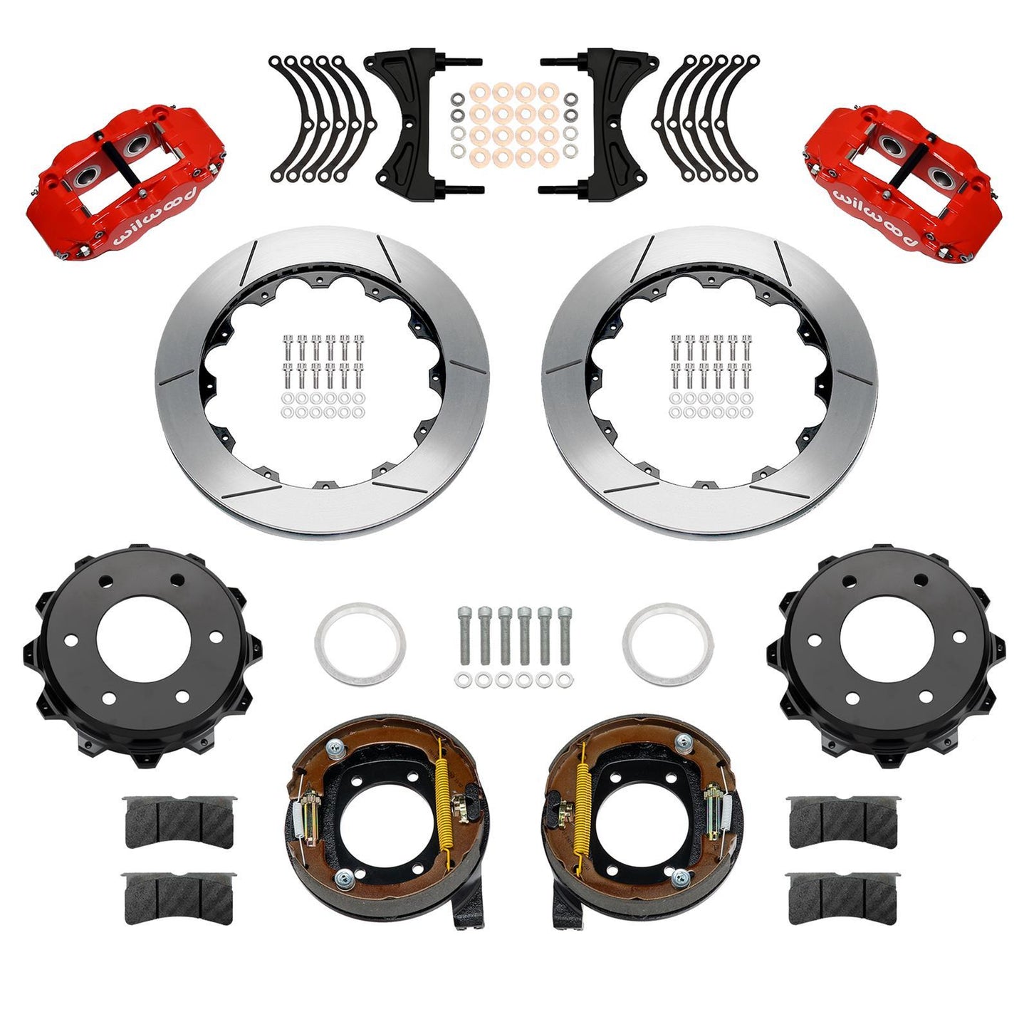 Rear Brake Kit Disc/Drum 71-91 Blazer FNSL4R Red