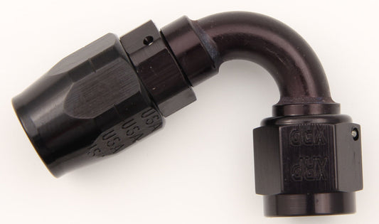 #6 120 Deg Dbl Swivel Hose End Black