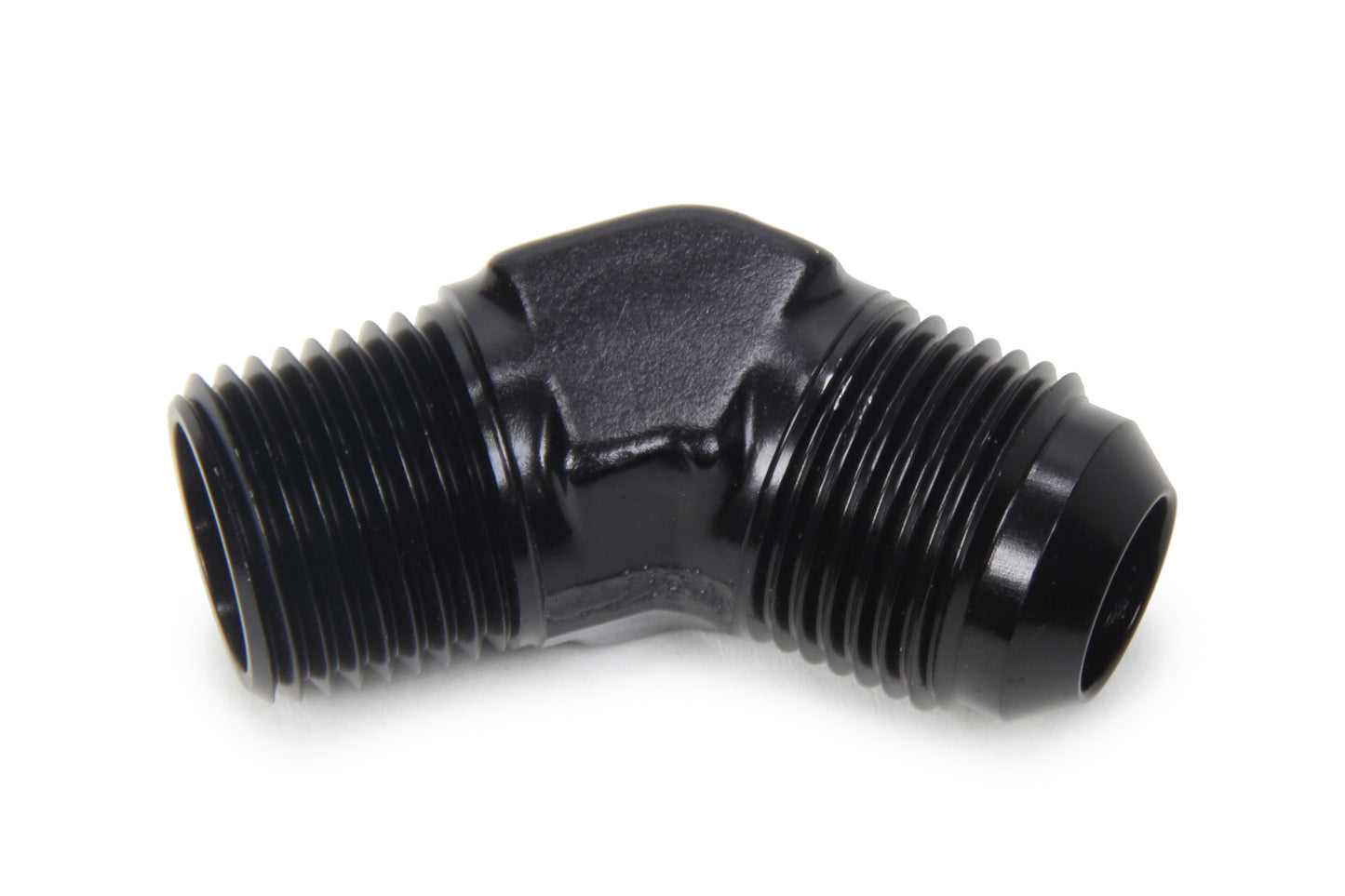 10an Male 45 degree to 1/2 Npt Fitting Black