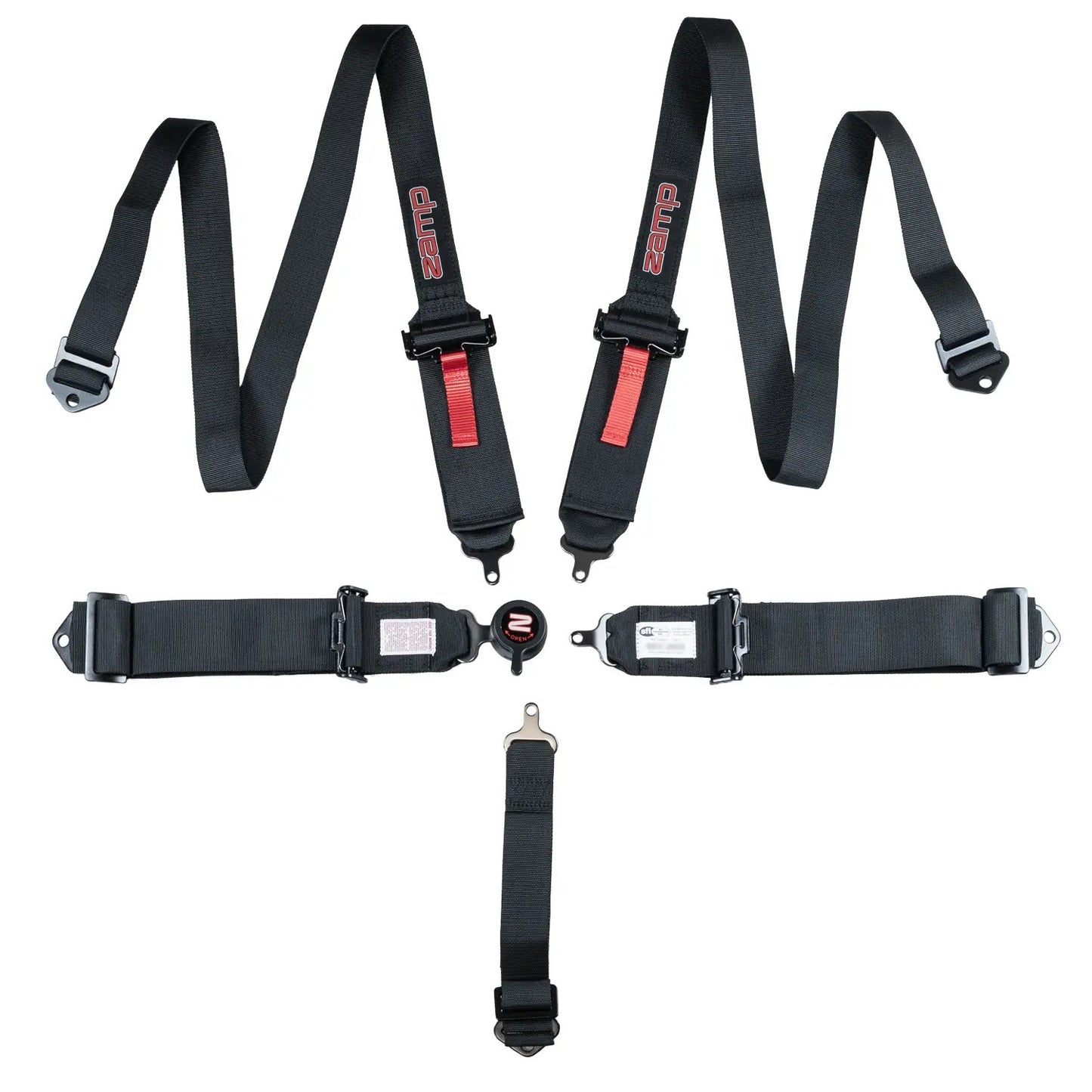 Harness 5PT Black Cam L 2 In Shoulder SFI 16.1