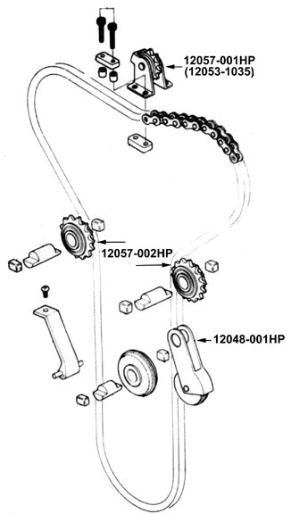 APE KZ HIGH PERFORMANCE REPLACEMENTS FOR CAM CHAIN IDLER PARTS