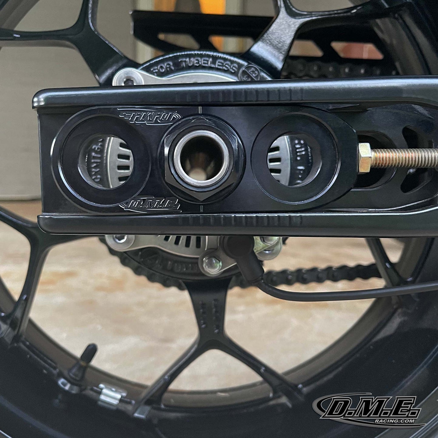 DME Racing ZX14 Rear Brake Caliper Eliminator Spacer with Sensor Mount