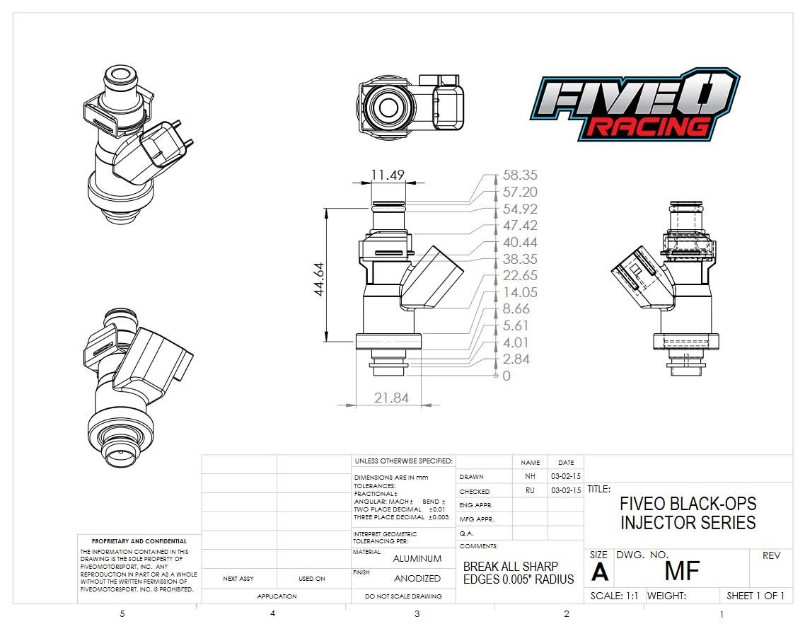 Black-Ops Fuel Injector Honda F22C, S2000, Gen 1 Suzuki Hayabusa